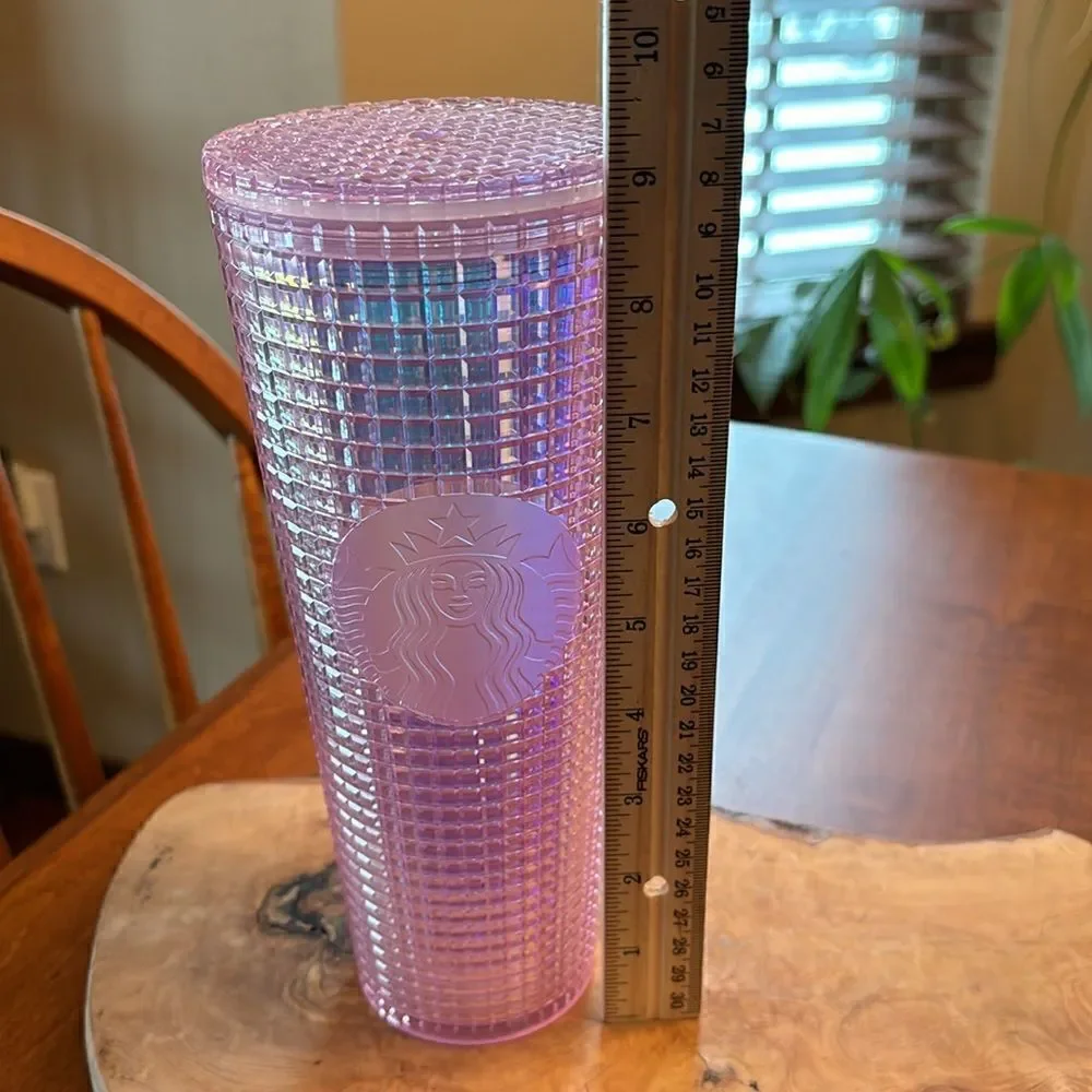 Starbucks Iridescent Pink Disco Ball 24 oz. Tumbler